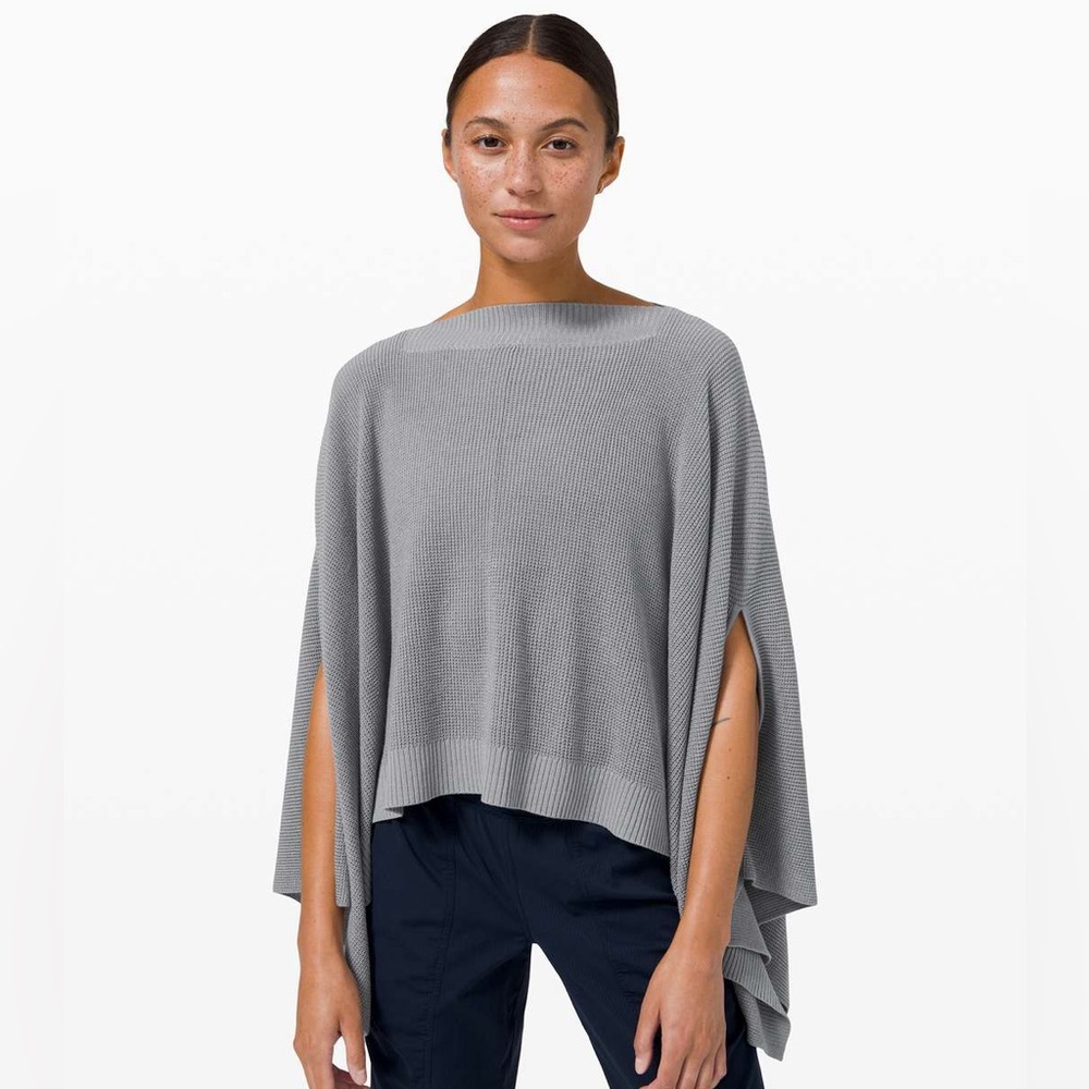 Lululemon Flow Forward Poncho in Rhino Grey
